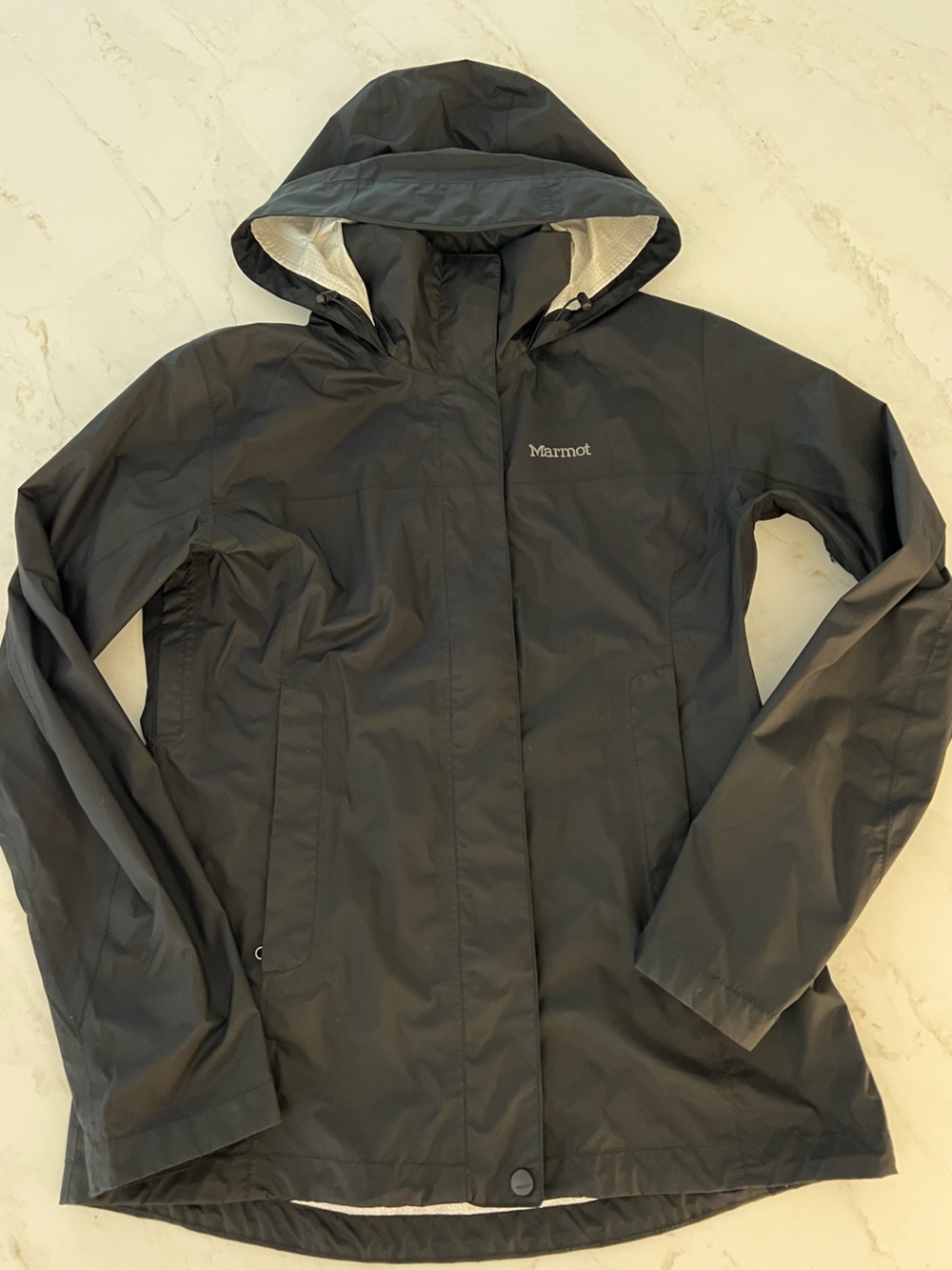 Marmot Women’s Black Full‑Zip Hooded Shell Jacket